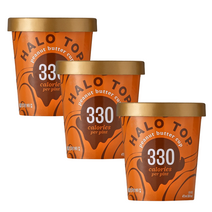 헤일로탑 피넛버터 아이스크림 473ml x 3개 부드러운 맛있는 고급 땅콩 아이스크림, 아이스크림 피넛버터컵 473ml x 3개