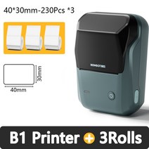 라벨프린터 용지 QR코드만들기 Niimbot B1 미니 열 접착식 라벨 프린터 휴대용 모바일 스티커 포켓 메이커, 4.Add 3 Rolls