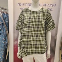이랜드 [올리비아로렌]체크 프릴블라우스 VOC NSXM 5356