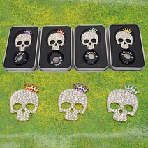 큐빅 왕관스컬 골프 볼마커 자석 클립세트 LF-BM16, LF-BM16 민트