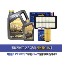 팰리세이드 디젤 세븐골드RV(7L) 엔진오일세트96-2659