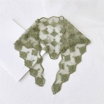 레이스 스카프 머플러 솔리드 컬러 니트 삼각형 스카프 네커치프 레이스 헤어 헤드 크로셰 꽃 할로우 숄 랩