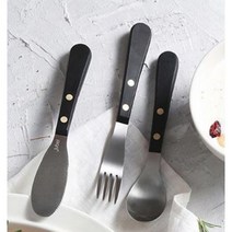 에비히슈테른 쥬벨 디저트 커트러리 디저트 세트, 블랙, 1개, 디저트스푼 + 디저트포크 + 버터나이프