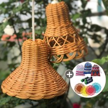 라탄 전등갓 조명 캠핑 라탄갓등 당기는전구 무드등 감성 티라이트 인테리어조명 차박, 라탄전등갓 DRESS