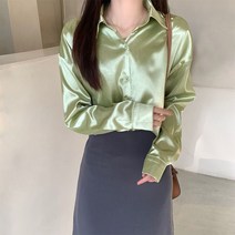 여성 블라우스 셔츠 펄 실크 남방 이일화 여자 면 린넨 펀칭 고방 스퀘어넥 면접용 정장 퍼프 목프릴 반팔 체크