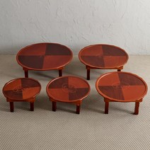 예다움 원형 둥근 1인 2인 밥상 동그란 상 교자상, 4.예다움 상감 원형밥상 R690:단품