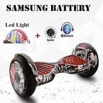 듀얼전동킥보드 접이식전동킥보드 10 인치 전기 hoverboard Led 블루투스 호환, SamsungBattery