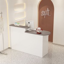카운터테이블 인포메이션 카운터 테이블 카페 안내 데스크 책상 매장, D(둥근 왼쪽) + 80x50x105cm