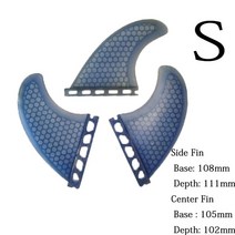 서핑 바디 보드 여러 크기 Fut-3-Fin 통관 판매 S M 대형 서핑 보드 핀 트라이 세트 액세서리 carbonfiber, 09 BLUE-S