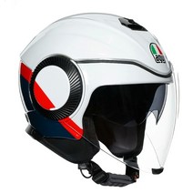 AGV 헬멧 ORBYT BLOCK PEARL WHITE/EBONY/RED FL, L