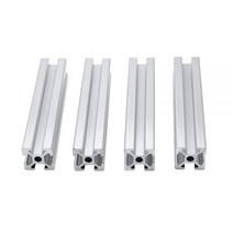 4 개몫 2020 알루미늄 프로파일 압출 100mm ~ 800mm 길이 선형 레일 200mm 400mm 500mm DIY 3D 프린터 워크 벤치 CNC 용, CHINA, 450mm, 450mm