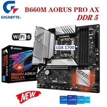 b660m박격포ddr5 b660m ddr5 새로운 lga 1700 기가바이트 b660m aorus pro ax ddr5 마더보드 인텔 12세대 i3 i5 i7 mhz pci-e, 없음