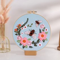 DIY 자수 키트 배터리 인쇄 패턴 초보자용 크로스 스티치 세트 바느질 후프 수제 예술 공예, NO HOOP kit, C