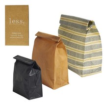 Less. 재사용 가능한 밀랍 런치 백 사이즈 M (샌드위치) 제로 웨이스트 면 런치 랩 플라스틱 프리 대체 보관 가방, SML Set