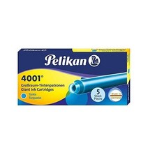 펠리칸 잉크 Pelikan 4001 GTP/5 만년필용 카트리지 청록색 1.4ml 5팩(310656), 터키 옥 _분수