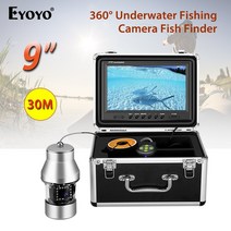 수중촬영 카메라 cctv 다이빙장비 스쿠버 산업잠수 선박촬영 Eyoyo EF360 9 FishFinder 낚시 비디오 어군 탐지기 IP68 방수 18 LED 360도 회전 얼음, 중국