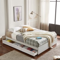 [KT알파쇼핑]파로마 클레이 멀티수납침대 Q 프레임만, 그레이