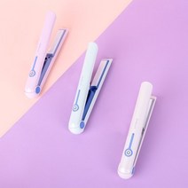 오엘라 휴대용 무선 충전식 고데기 여행용 C타입 미니 경량 헤어관리 스타일, 화이트