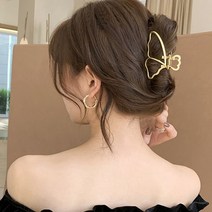 밍크 토끼털 일자 화이트 핑크 집게핀 2colors