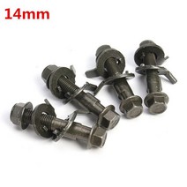 4pcs 타이어 편심 나사 12mm 14mm 휠 얼라인먼트 캠버 조정 나사 볼트 키트 캠 볼트는 14mm 12mm 휠 얼라인먼트에 맞습니다.