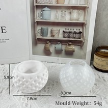 찰흙판 점토공예 점토몰드 웨이브 포인트 광장 화분 실리콘 금형 다육 보관 상자 석고 콘크리트 촛불 크리, 07 Wave point -54g