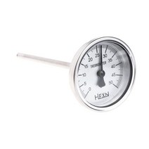 Wss-303Stainless 강철 304 bi-metal 온도계 도관 수온 표면 50 100 Degree 1/4PT Thread, 02 50mm