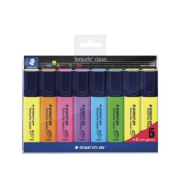 스테들러 텍스트서퍼 클래식 364 형광펜 6+2색세트, 3개, 본품