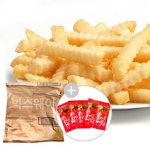 벅스웨이 크링클컷 주름감자 2kg+오뚜기 일회용 케찹 20개, 1세트