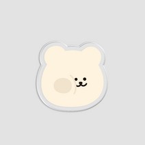 (투명 아크릴톡) 볼따구 곰찌. 맥세이프 자석 마그네틱 스마트톡 그립톡 휴대폰 스마트톡 만들기 아이폰 케이스 제작 투명 커플 우정 휴대폰 핸드폰거치대