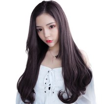 이쁘다샵 가발위드 U형 긴머리 붙임머리 롤컬 반가발, 60cm초콜릿브라운, 1개