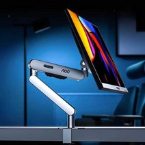 모니터 거치대 암 듀얼 맥북 트레이 노트북 높이 조절, B