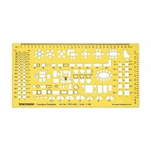 Traceease 하우스 플랜 테이블/싱크대/소파용 인테리어 디자인 및 가구 템플릿-가구 스텐실 282538