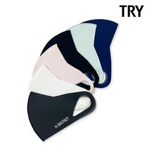 [KT알파쇼핑][트라이] 성인 패션 3D 동도전사 마스크 6가지색상 택일, 핑크/M