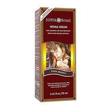 스루야 브라질 헤나 염색 크림 다크 브라운 70mL / Surya Brasil Henna Cream Dark Brown