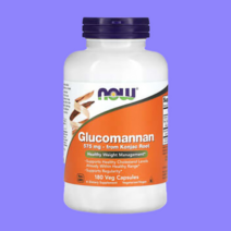 나우 푸드 글루코만난 575mg 180정 베지 캡슐 식이섬유 곤약 뿌리 비건