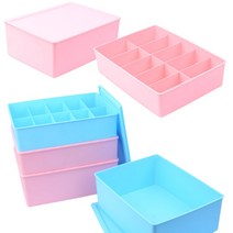 기숙사준비물 속옷 팬티 양말 통 속옷함 칸칸이정리함 양말수납장 브래지어정리, 5. (블루 1칸)