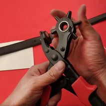 벨트 구멍 뚫기 허리띠 타공 펀치 펀칭기 공구 가죽 원형 수선 3편형 1타원, 3편평+3원형