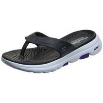 Foamies 여성용 고 워크 5-발리 스포츠 샌들 블랙/화이트.