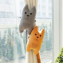 같은공간-동물 커튼 타이백 커텐 장식 인형_고양이 베이지 타이백 자녀방인테리어 아이방인테리어 커튼타이백 인형커텐타이-SS, 본상품