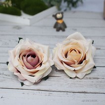 1조각 diy 인공 다이아몬드 로즈 유럽 가을 스타일 실크 꽃 머리 웨딩 벽 자동차 장식 브로치 d66, 06 Light brown