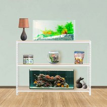 어항받침대 튼튼한 축양장 3단 1200 x 400 x 900, 화이트