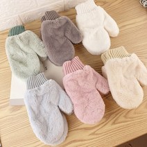 극세사 밍크퍼 커플 장갑 벙어리 장갑