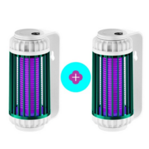 감전식+캠핑용흡기식 가정용 이중파리구충기 모기퇴치기입니다, 그린+그린입니다