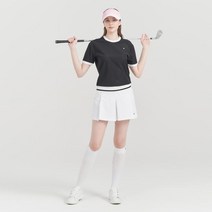 클리블랜드 A라인 주름포인트 여성 큐롯형 골프 반바지 (CGWPT32667), 화이트