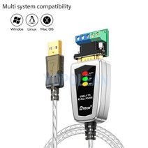 고품질의 USB 2.0 to RS485 RS422 직렬 컨버터 어댑터 케이블 FTDI 칩은 Win 10 8 7 Vista XP Linux mac을, 01 Length 2m