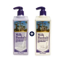밀크바오밥 퍼퓸 샴푸 베이비파우더 500ml + 트리트먼트 베이비파우더 500ml, 1세트