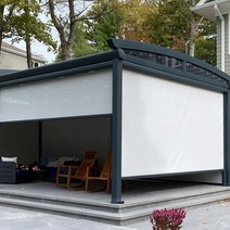 야외캐노피 Pergola-접이식 캐노피 모던 알루미늄 루브르 야외 전망대 방수 퍼걸러, 사용자 정의 크기