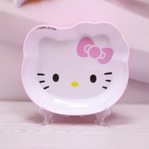 헬로키티 캐릭터 멜라민 친환경 접시 어린이 예쁜 그릇 과일 케익 미니 접시 아동 식기 세트, M