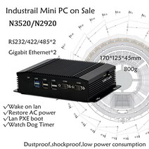 미니PC 팬리스 인텔 셀러론 j1900 미니 pc windows hdmi vga 7/8 os rs232 com * 2 산업용 컴퓨터, [01] N2920, [07] 4GB RAM 240GB SSD
