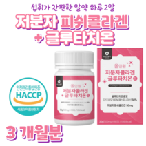올인원 저분자 초저분자 피쉬 콜라겐 글루타치온 히알루론산 엘라스틴 밀크세라마이드 글루타치온 효모 홈쇼핑 프리미엄 영양제 성분 효능 가격 비교, 3개월분, 500mg x 60정 (하루 2정)